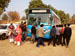 Students leaving for the nearby saJWare Dairies facility that is under construction