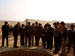 Students looking at the molasses pit at saJWare Dairies