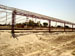 Right side trusses of shed #1 have been partially installed and foundation work is in progress