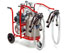 Twin Cluster, one bucket portable milking machine