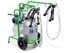 Twin Cluster, one bucket portable milking machine